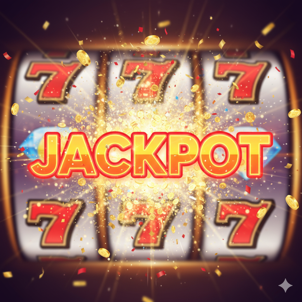 Tela de grande ganho em um slot do Royal Cassino, demonstrando a emoção de uma vitória justa garantida pelo RGN.