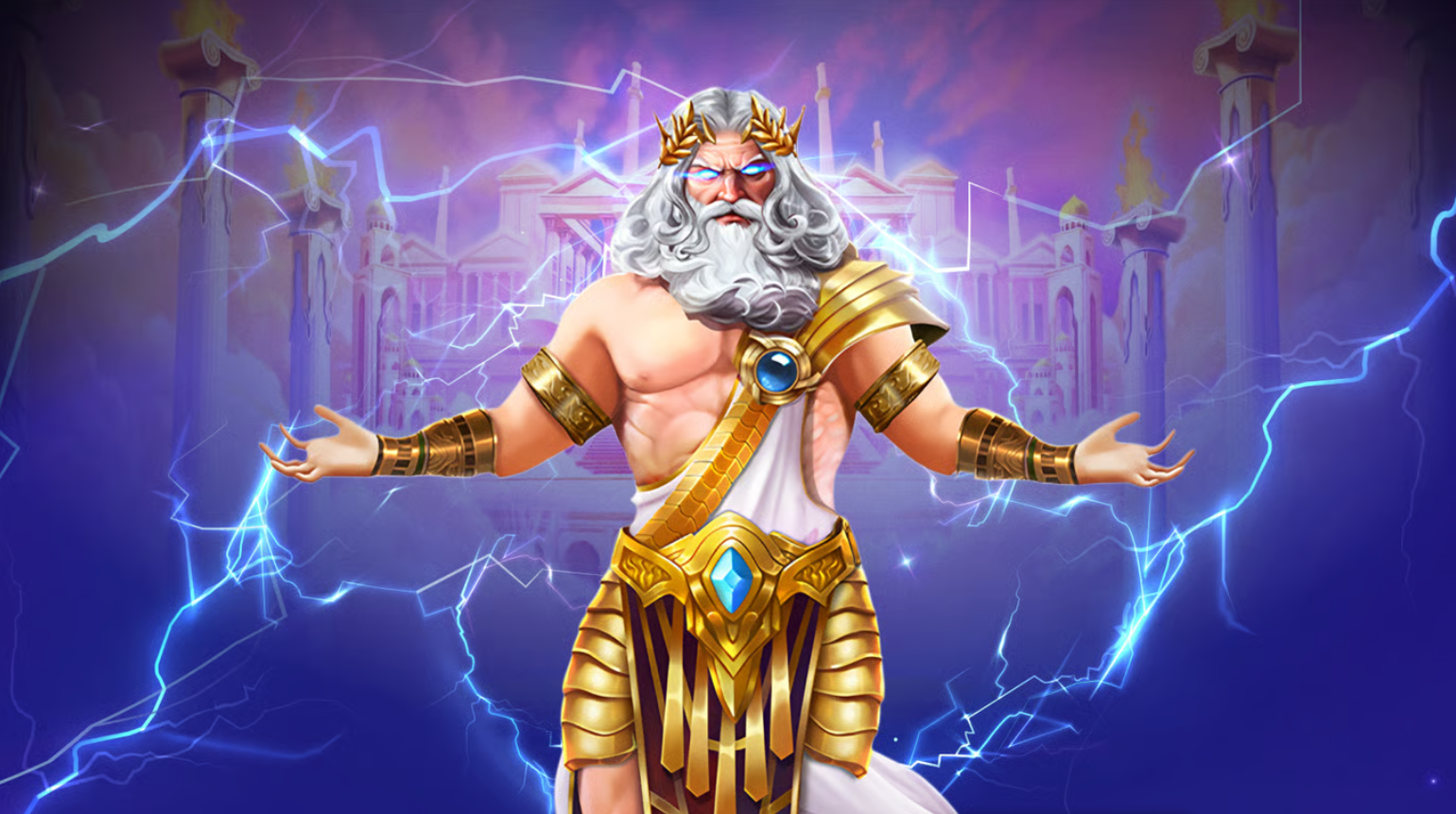 Uma imagem de Zeus em gates of olympus